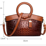 Amalia | Bolso Bicolor con Textura Cocodrilo