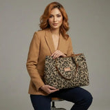 Olivia | Bolso de Lona con Estampado de Leopardo