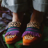 Justa | Mocasines Marrones de Leopardo