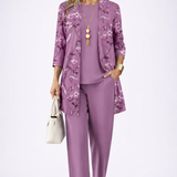 Conjunto de tres piezas · morado