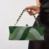 Clutch Celeste con gemas