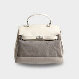 Emilia - Bolsa de lona en piel de vaca