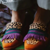 Justa | Mocasines Marrones de Leopardo