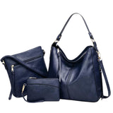 Pack de 3 Bolsos Hobo de Piel de Lujo
