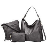 Pack de 3 Bolsos Hobo de Piel de Lujo