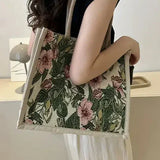 Bolsa de Yute Ecológica con Estampado Floral