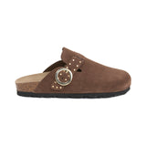 Zueco Palermo Glam Castaña Marrón Mujer