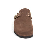 Zueco Palermo Glam Castaña Marrón Mujer
