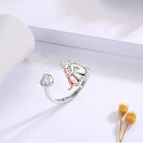 Elisa | Anillo con ícono de perro (Rosa)