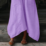 Mila | Vestido Maxi de Lino con Escote en V