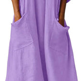 Mila | Vestido Maxi de Lino con Escote en V