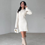 Laia | Vestido corto de suéter de otoño