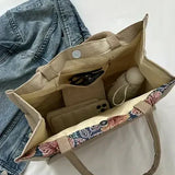 Bolsa de Yute Ecológica con Estampado Floral