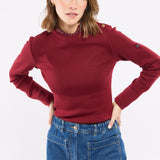 Elisa | Suéter de lana con cuello estampado