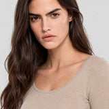 Claudia | Camiseta de mangas largas - lana y seda