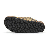 Sandalia Malibú de leopardo marrón para mujer