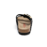 Sandalia Malibu Glam negra para mujer