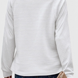Elene | Jersey de Cuello en V con Cremallera y Manga Larga