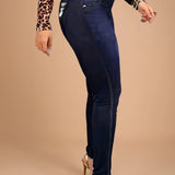 Berta | Jeans Glam Con Pedrería modernos y cómodos