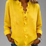 Nerea | Blusa de manga larga con escote en V