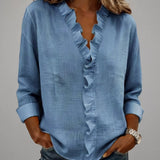Nerea | Blusa de manga larga con escote en V
