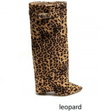 Luz | Botas de ante con estampado de leopardo