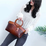 Amalia | Bolso Bicolor con Textura Cocodrilo