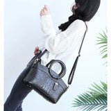 Amalia | Bolso Bicolor con Textura Cocodrilo