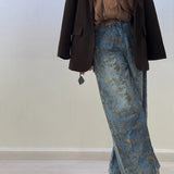 Emilia | Vaqueros Wide Leg con Estampado Floral
