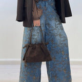 Emilia | Vaqueros Wide Leg con Estampado Floral