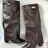 Lara | Botas de cuero marrón