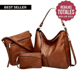 Pack de 3 Bolsos Hobo de Piel de Lujo