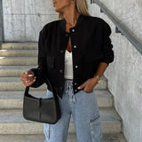 Paula |Chaqueta bomber - Estilo corto con bolsillos con solapa