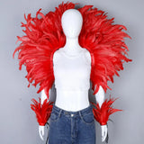 Feather Shawl Set