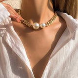 Collar de cadena de perlas Margaux