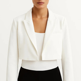 Yolanda | Blazer entallado, abierto, cuello con solapas, mangas largas, elegante