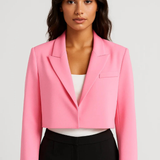 Yolanda | Blazer entallado, abierto, cuello con solapas, mangas largas, elegante