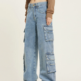 Celia | Jeans Cargo Baggy de Pierna Ancha