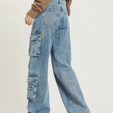 Celia | Jeans Cargo Baggy de Pierna Ancha