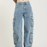 Celia | Jeans Cargo Baggy de Pierna Ancha