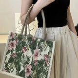 Bolsa de Yute Ecológica con Estampado Floral