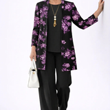 Conjunto de tres piezas · morado y negro