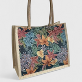 Bolsa de Yute Ecológica con Estampado Floral