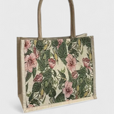 Bolsa de Yute Ecológica con Estampado Floral