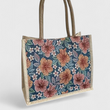 Bolsa de Yute Ecológica con Estampado Floral