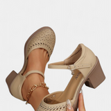 Cirila |  Botines de Mujer de Cuero Sintético con Hebilla Decorativa