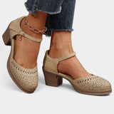 Cirila |  Botines de Mujer de Cuero Sintético con Hebilla Decorativa